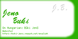 jeno buki business card