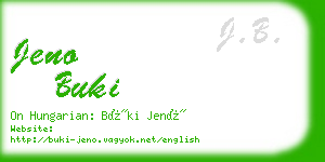 jeno buki business card